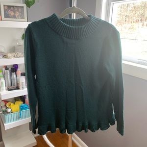 Old navy hunter green ruffle sweater